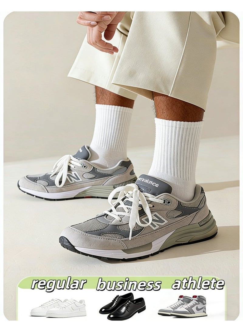 MyHabibi 6 Pack Cotton Socks, Include Ankle Socks Mid-Calf Socks Crew Socks for Men Women, Basic Black and White Socks for Daily Wear, Four Seasons Breathable Comfortable, Sweat-Absorptive Antibacterial Odor-Resistant High Elasticity - Image 4